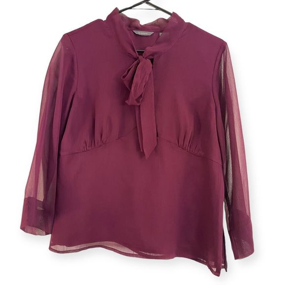 Liz Claiborne Women’s‎ Eggplant Blouse Size 10 - Picture 1 of 2